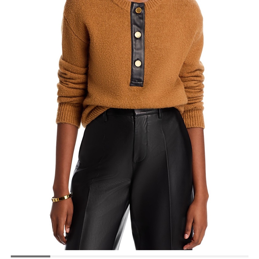 Frame Leather Placket Henley